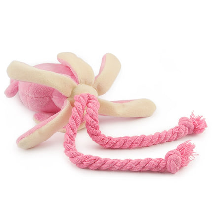 Plush Pink Squid Dog Toy - wnkrs