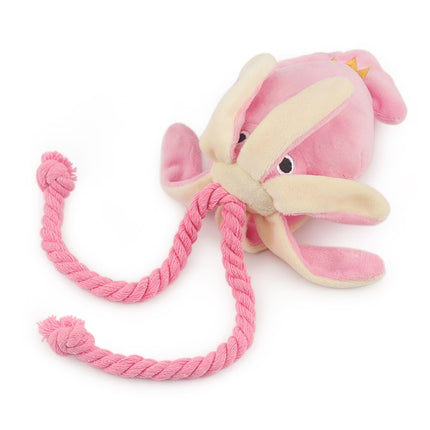 Plush Pink Squid Dog Toy - wnkrs