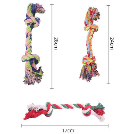 Colorful Cotton Dog Rope Toy - wnkrs