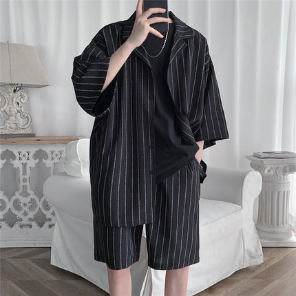 Men's Loose Striped Clothing Set - Wnkrs