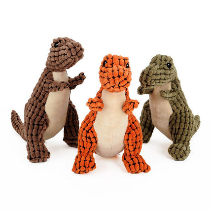Funny Dinosaur Corduroy Dog's Toy - wnkrs