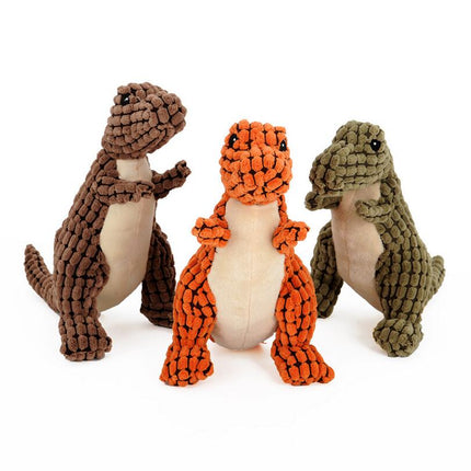 Funny Dinosaur Corduroy Dog's Toy - wnkrs