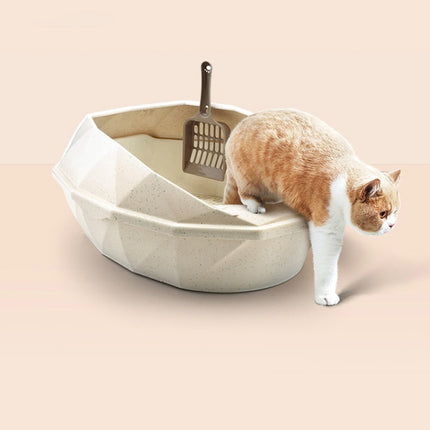 Crystal Shaped Detachable Semi-Enclosed Cat Toilet - wnkrs