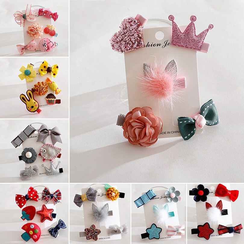 Dog's Kawaii Hair Clips 5 Pcs Set