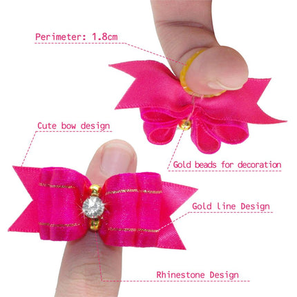 Dogs' Hair Bows with Rubber Bands - wnkrs