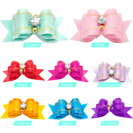 Dogs' Hair Bows with Rubber Bands - wnkrs