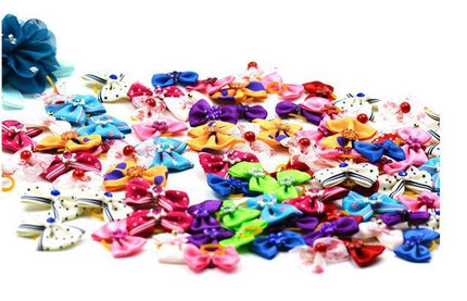 Flower Elastic Hair Bows for Dogs - wnkrs