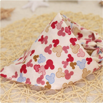 Cartoon Patterned Triangular Dog Scarf - wnkrs