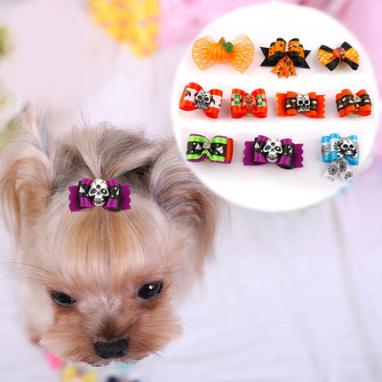 Pet Halloween Style Hair Bows 20 Pcs Set - wnkrs