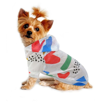 Transparent Patterned Small Dog Raincoat - wnkrs