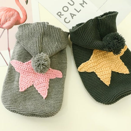 Soft Knitted Hoodie with Starfish and Pompom - wnkrs