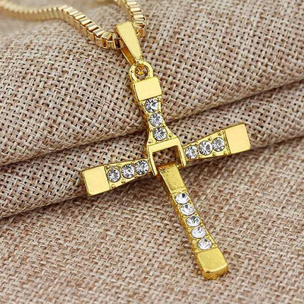 Men's Cross Shaped Pendant Necklace - Wnkrs