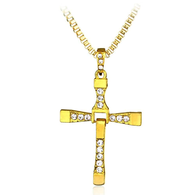Men's Cross Shaped Pendant Necklace - Wnkrs
