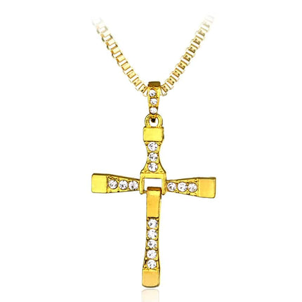 Men's Cross Shaped Pendant Necklace - Wnkrs