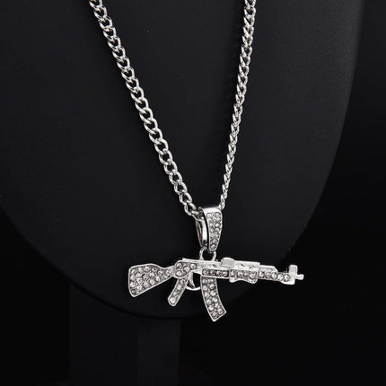 Hip-Hop Gun Shaped Pendant Necklace for Men - Wnkrs