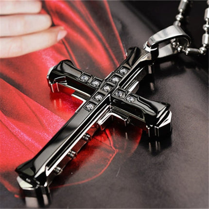 Men's Crystal Cross Necklace - Wnkrs