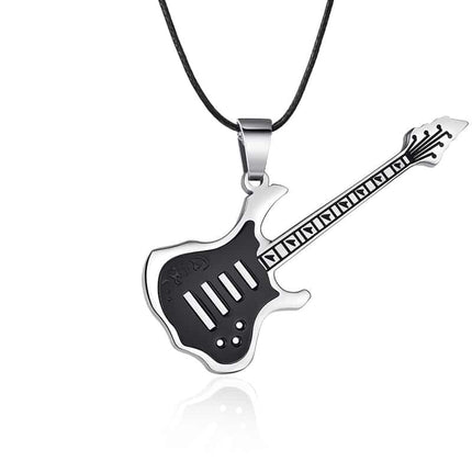 Men's Enamel Guitar Pendant Necklace - Wnkrs