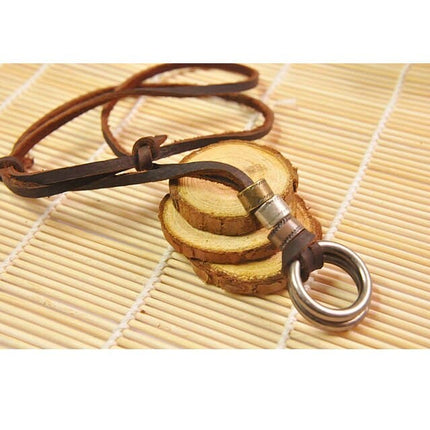 Leather Necklace for Men with Metal Cube Pendant - Wnkrs