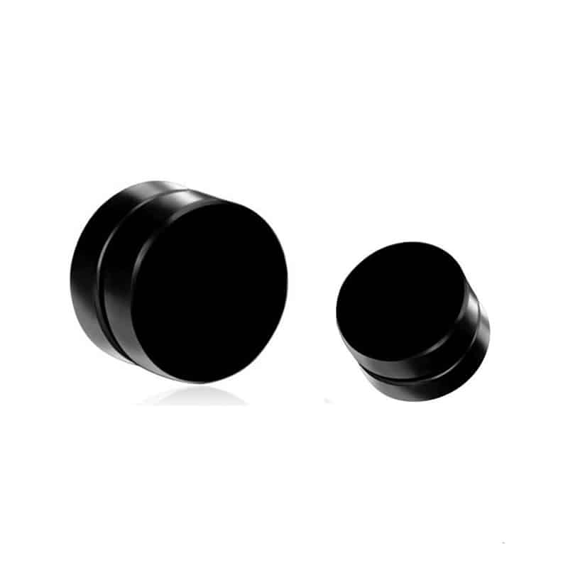 Magnet Black Clip Earrings for Men