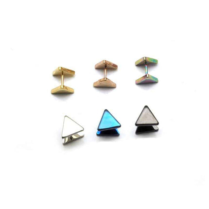 Men's Triangle Shaped Stud Earrings - Wnkrs