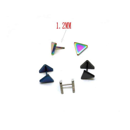 Men's Triangle Shaped Stud Earrings - Wnkrs