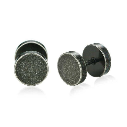 Retro Stainless Steel Stud Earrings for Men - wnkrs