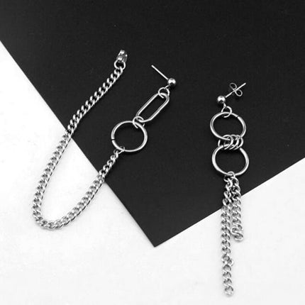 Men's Chain Drop Earrings - Wnkrs