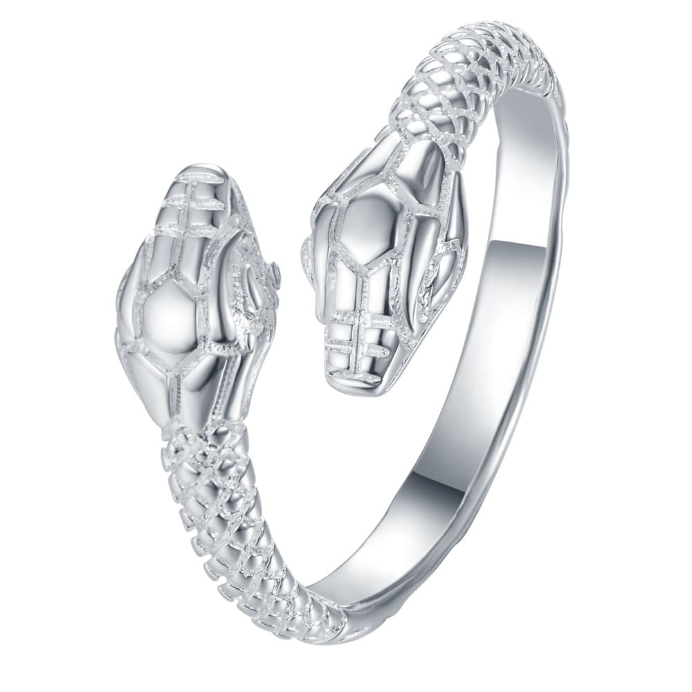 Men's Double Snake Resizable Ring