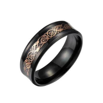 Black Celtic Pattern Men's Ring - Wnkrs