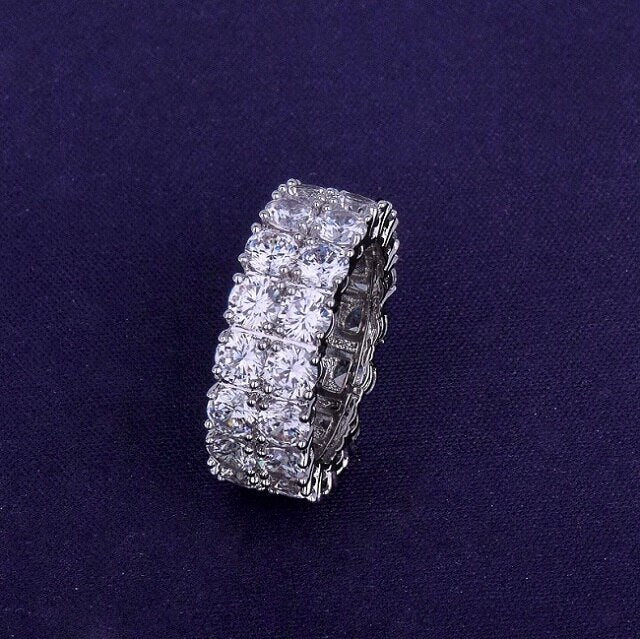 Men's Fashion Crystal Decorated Copper Ring