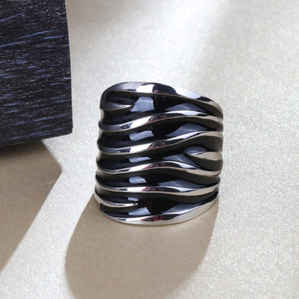 Men's Black Enamel Big Ring - Wnkrs