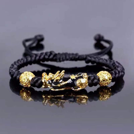 Buddhism Obsidian Stone Beaded Bracelet - Wnkrs