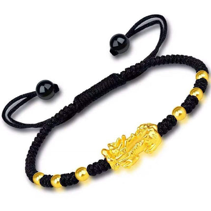 Buddhism Obsidian Stone Beaded Bracelet - Wnkrs