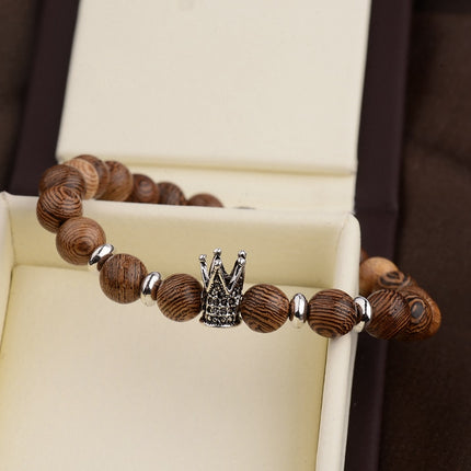 Men's Cross Decorated Beads Bracelet - Wnkrs