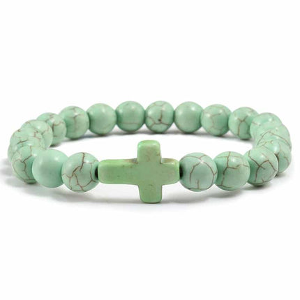 Men's Christian Cross Design Charm Bracelet - Wnkrs