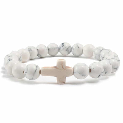 Men's Christian Cross Design Charm Bracelet - Wnkrs