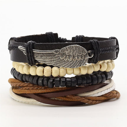 Cute Handmade Multilayered Leather Charm Bracelet - Wnkrs