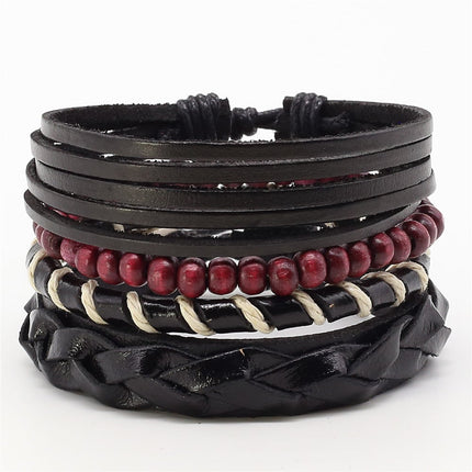 Cute Handmade Multilayered Leather Charm Bracelet - Wnkrs