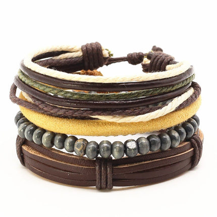 Cute Handmade Multilayered Leather Charm Bracelet - Wnkrs