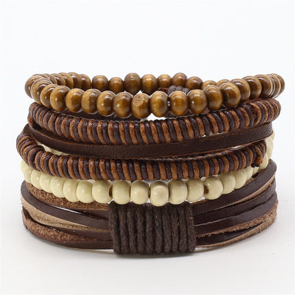 Cute Handmade Multilayered Leather Charm Bracelet - Wnkrs