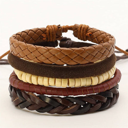 Cute Handmade Multilayered Leather Charm Bracelet - Wnkrs