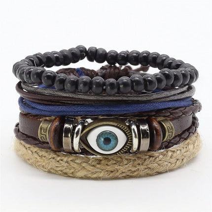 Cute Handmade Multilayered Leather Charm Bracelet - Wnkrs