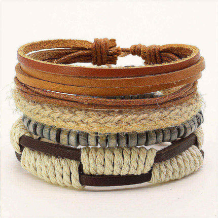 Cute Handmade Multilayered Leather Charm Bracelet - Wnkrs