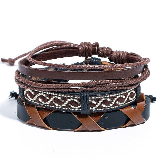 Men's Metal Leather Bracelet - Wnkrs