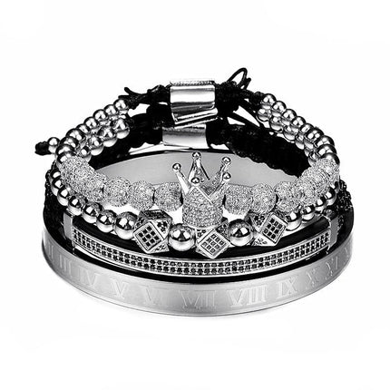 Men's Crown Decorated Bracelet - Wnkrs
