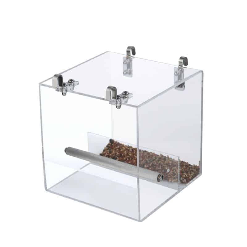 Bird's Trasparent Cube Feeder