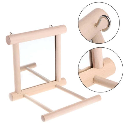 Bird's Mirror Toy with Perch - wnkrs