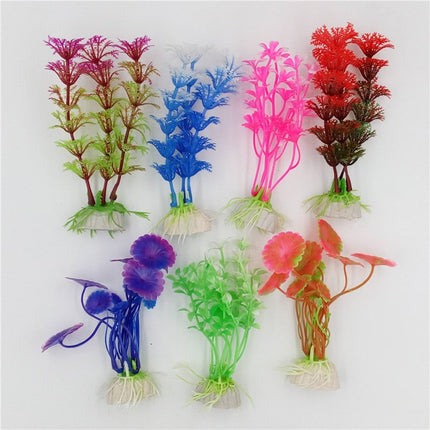 Plastic Multicolored Aquarium Plants - wnkrs