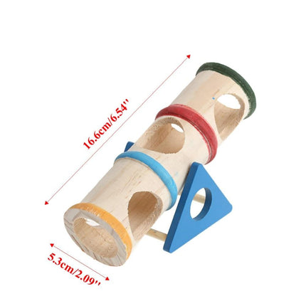 Wooden Seesaw Tube Toy for Small Pets - wnkrs