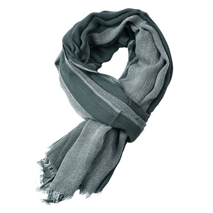 Men's Cotton and Linen Two Tone Scarf - Wnkrs